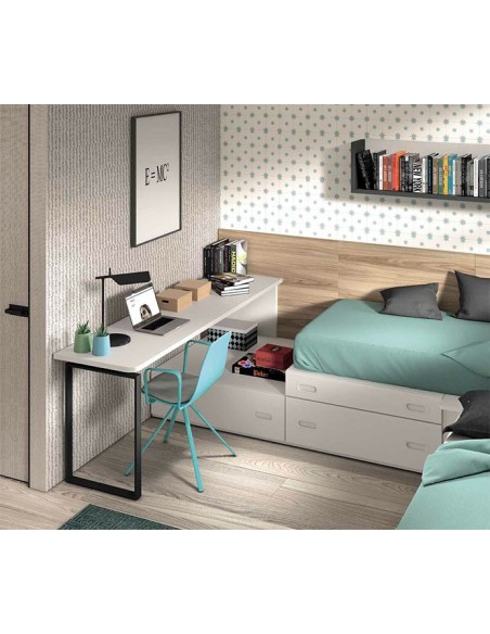 Zona de estudio modular con pata cuadrada