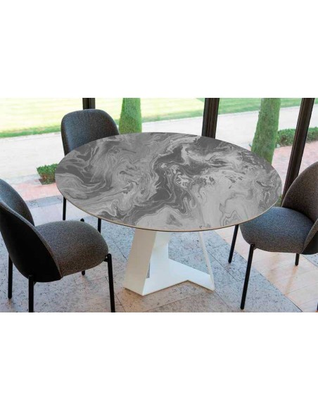 Mesa Carcassone Round tapa dekton