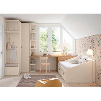 Dormitorio juvenil Ad 1 de la firma nacional Lan Mobel 2