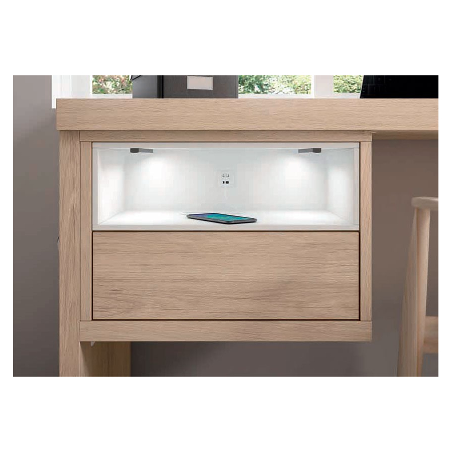 Luz led + USB inferior escritorio