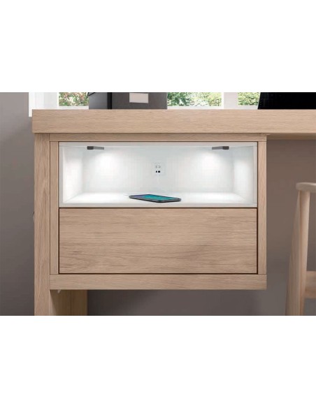 Luz led + USB inferior escritorio