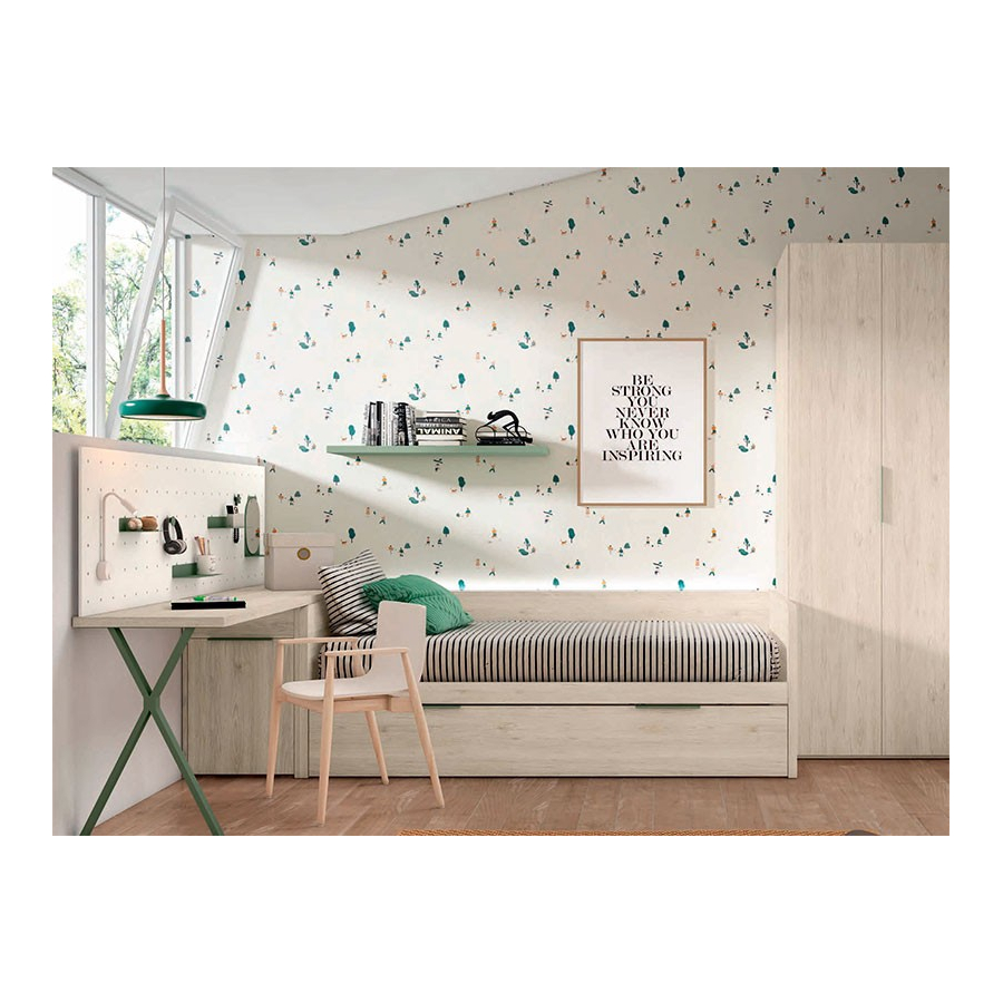 Dormitorio modular fabricado en tableros beladur