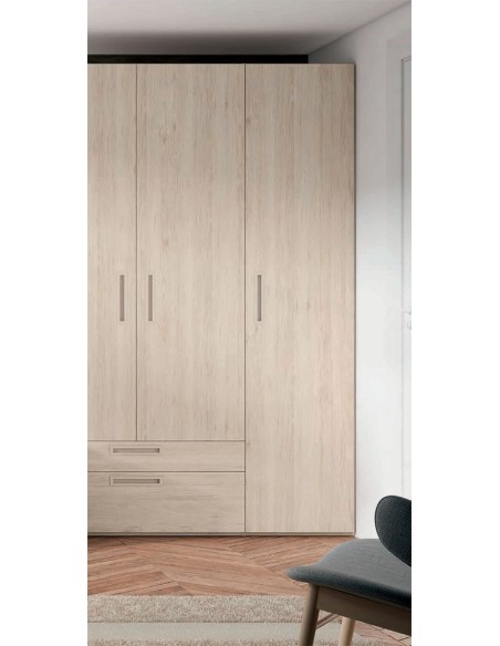 Armario de puertas batientes fabricado en colores base