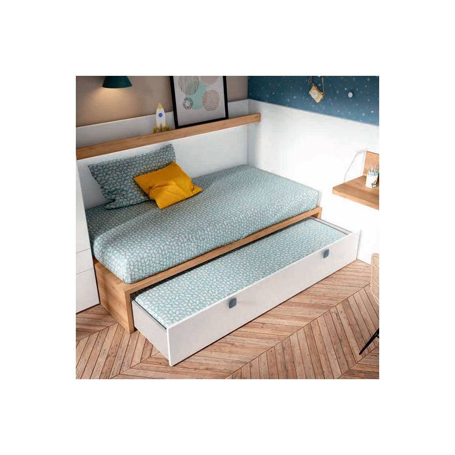 Cama nido con cama de arrastre para invitados