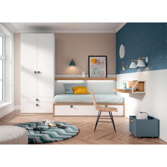Dormitorio Juvenil de la colección Adapt con cama nido 2