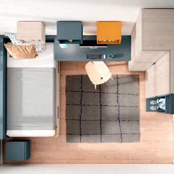 Dormitorios modulares para habitaciones juveniles en Muebles Lara