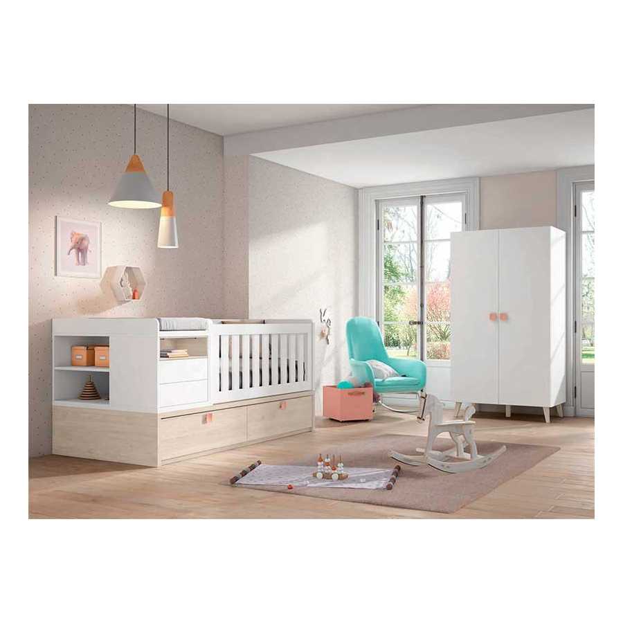 Dormitorio modular con cajones inferiores en Muebles Lara