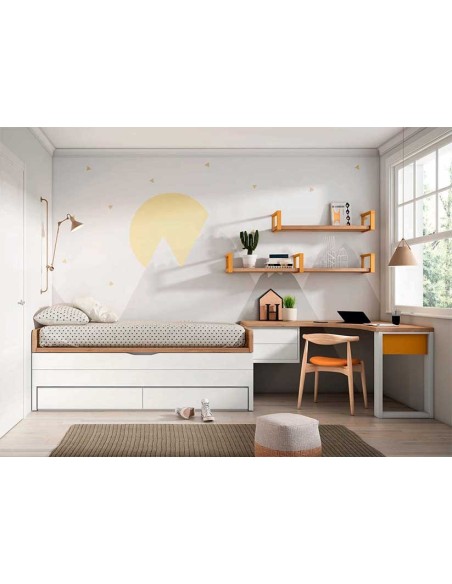 Dormitorio juvenil fabricado en laminado de primera calidad