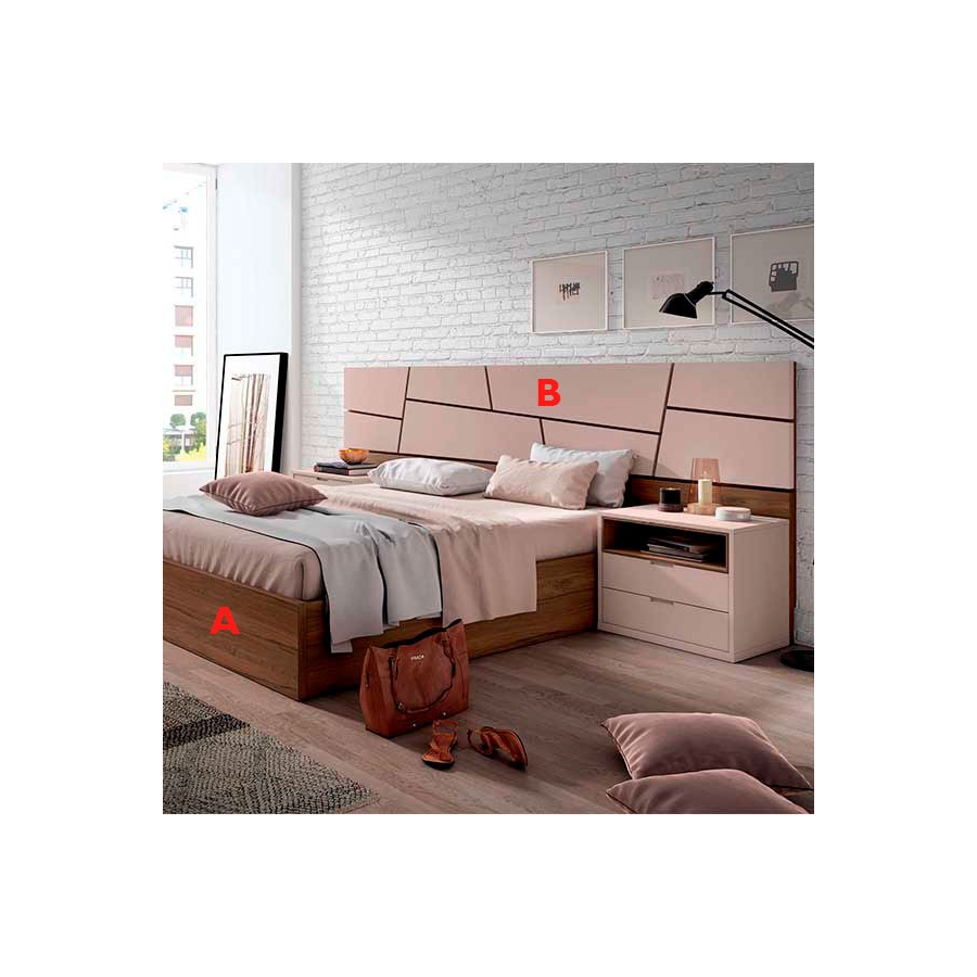 Dormitorio matrimonio con mesitas Boho 19