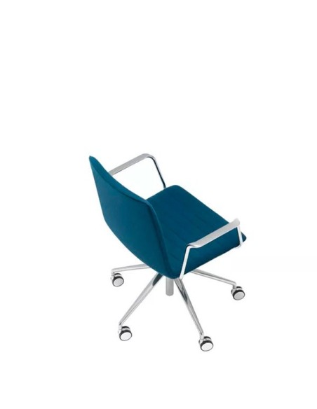 Modelos de silla con base central de aluminio y 5 ruedas