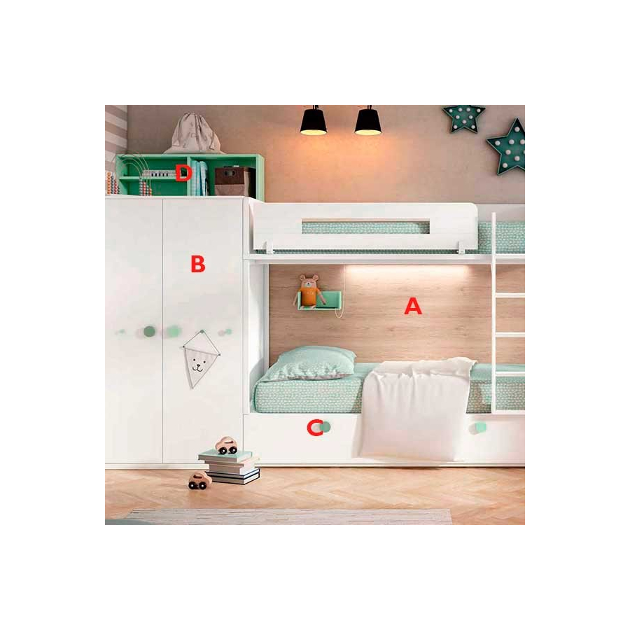 Dormitorio Juvenil Adapt 54 | Lan Mobel en Muebles Lara