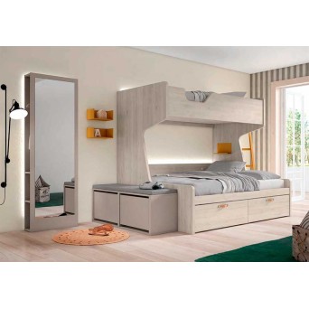 Composición juvenil cama abatible 2