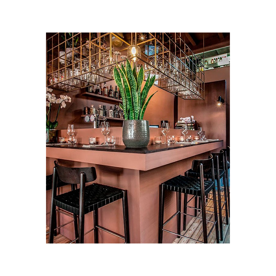 Taburetes altos para cocina o barra con asiento cinchado
