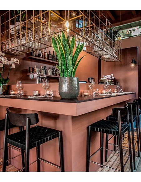 Taburetes altos para cocina o barra con asiento cinchado