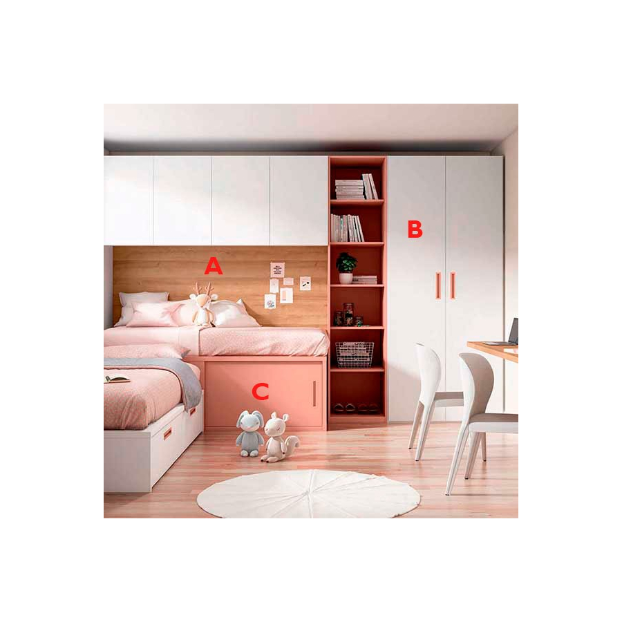 Dormitorio juvenil Adapt con armario