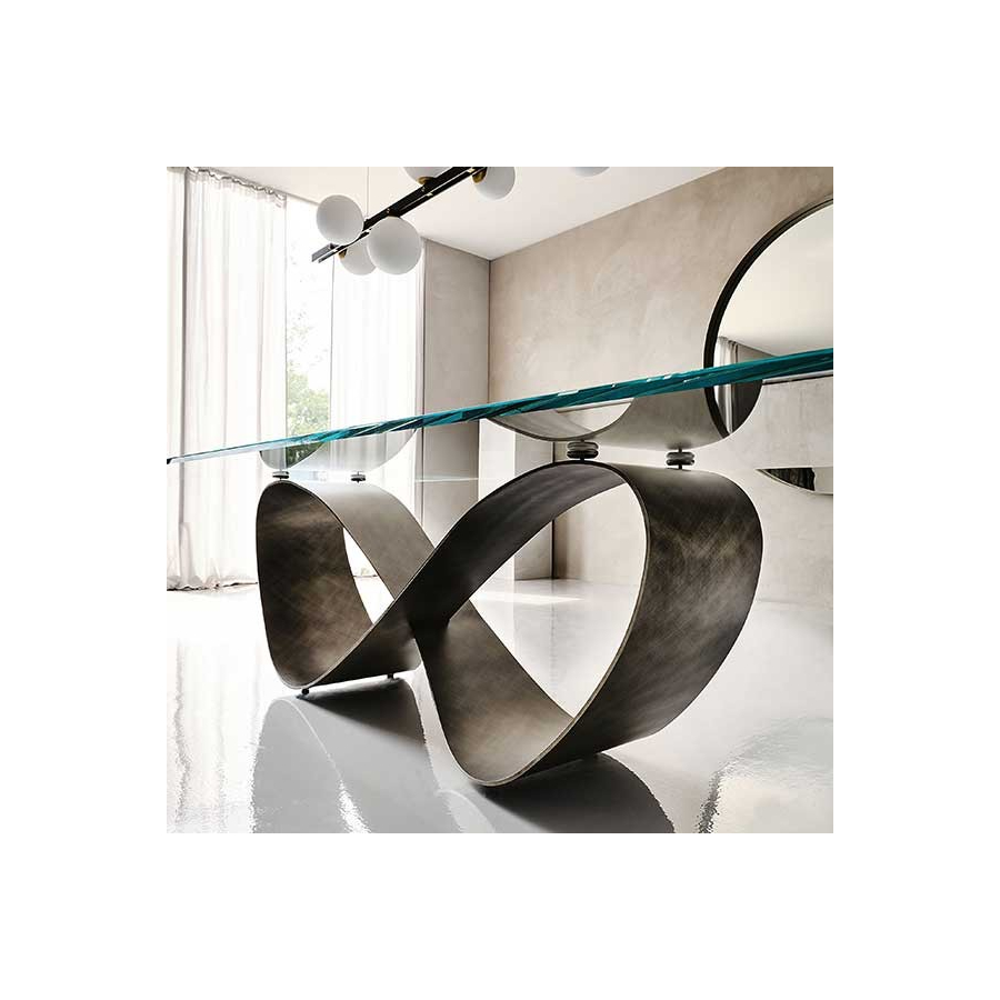 Mesa Butterfly brushed bronce