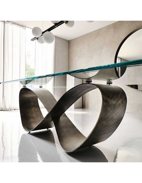 Mesa Butterfly brushed bronce