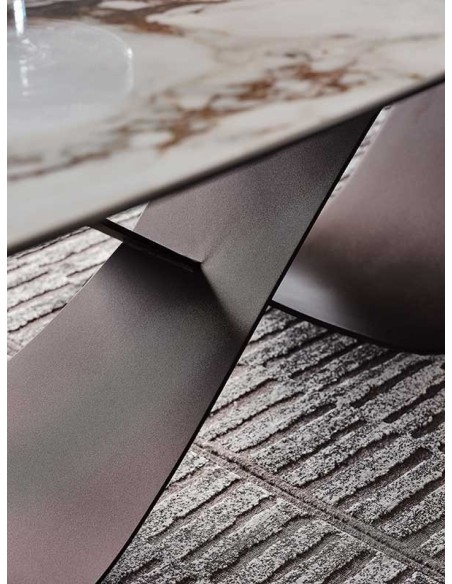 Mesa Butterfly Keramik BASE ACERO