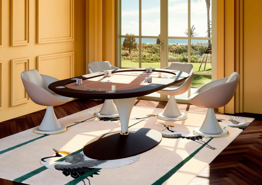 Mesa de poker de 8 jugadores con pata cónica