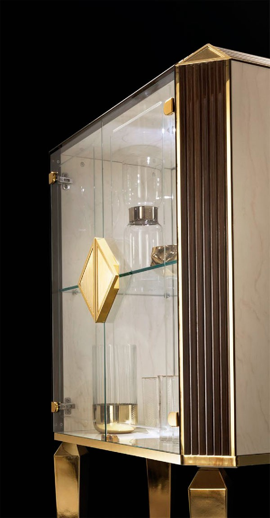 Vitrina Diamante alta PUERTAS CRISTAL