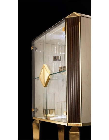 Vitrina Diamante alta PUERTAS CRISTAL