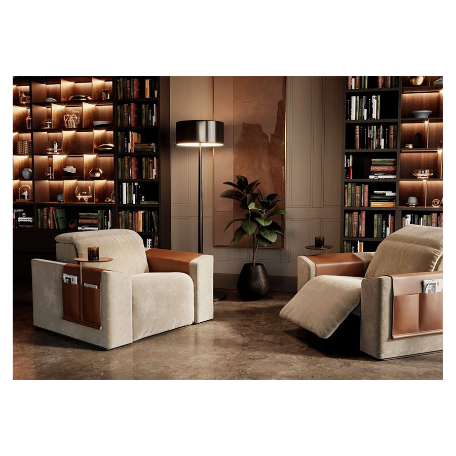 Sillón reclinable con dos motores por separado