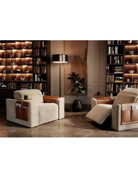 Sillón reclinable con dos motores por separado