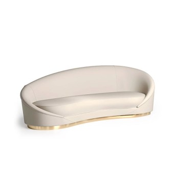 Wavy curved sofa Vismara Design