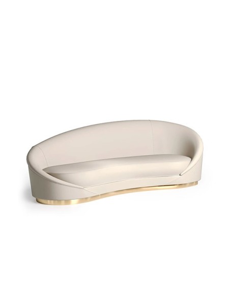Wavy curved sofa Vismara Design