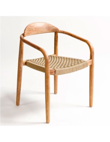 Silla madera con asiento de cuerda