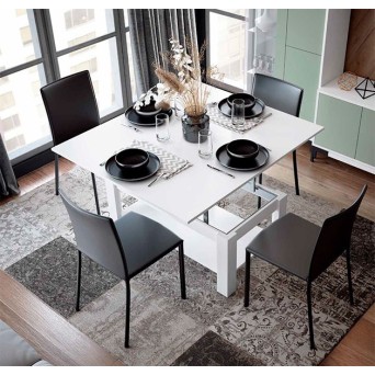 Mesa de centro elevable a mesa de comedor en Muebles Lara 2