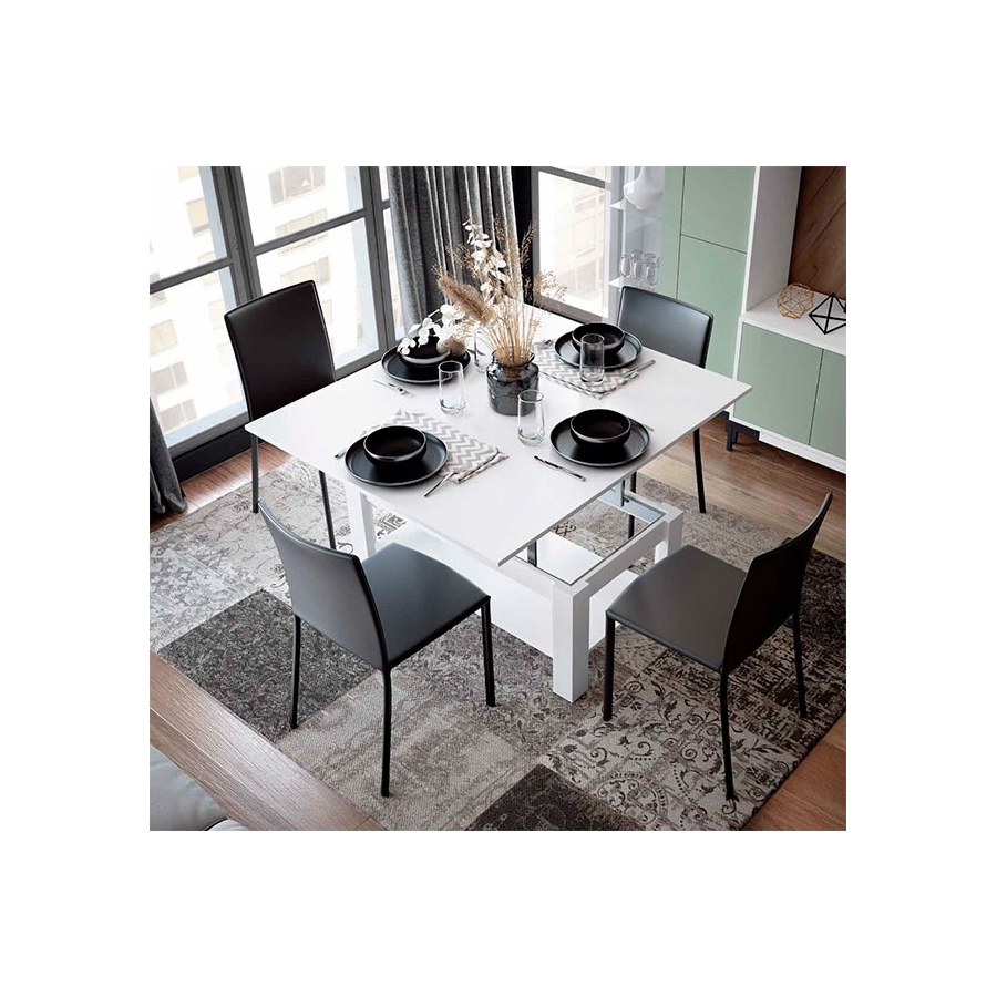 mesa de centro y comedor fabricada en melamina