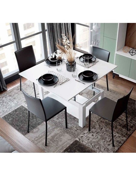 mesa de centro y comedor fabricada en melamina