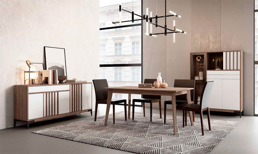 Mesa de comedor de la nueva colección en versión extensible