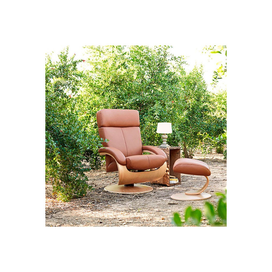 Sillón Ciao tapizado en piel