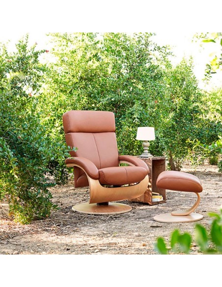 Sillón Ciao tapizado en piel