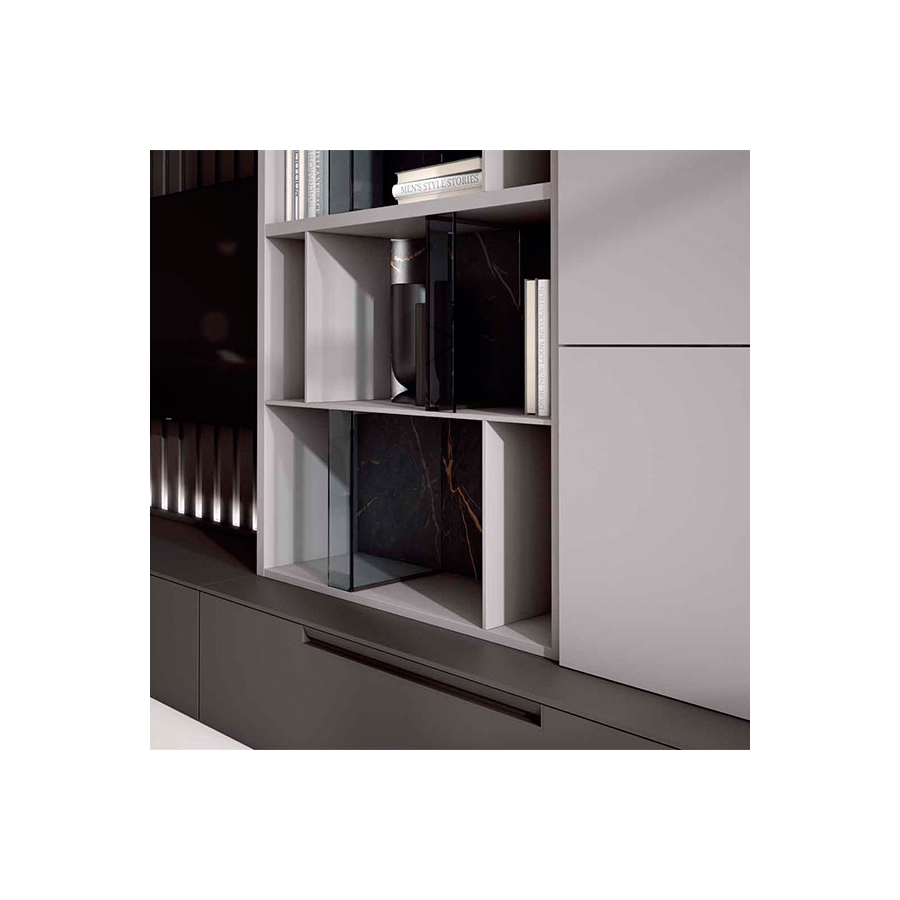 Detalle de la estantería del Salón Nexa C203