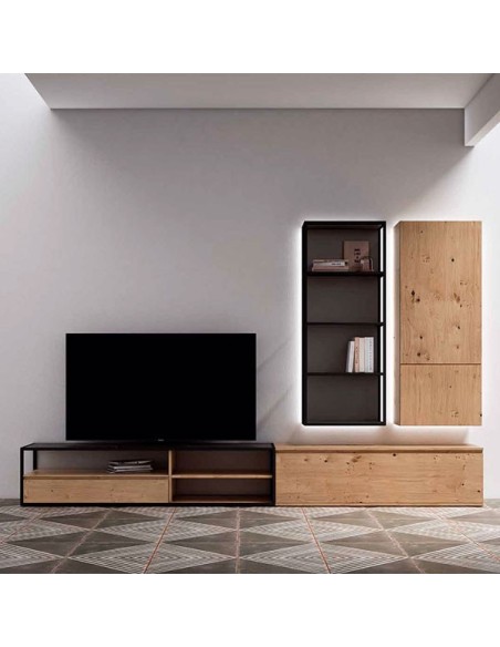 Salón Nexa C204, en chapa de madera natural y lacados