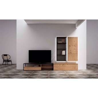 Salón Nexa C204, en chapa de madera natural y lacados 2