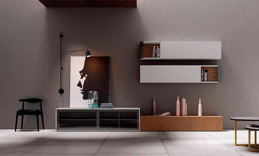 Vista en ambiente del Salón Nexa C206 de Mesegue, de fabricación nacional