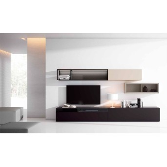 Salón Nexa C209, fabricado en chapa de madera natural y lacados 2