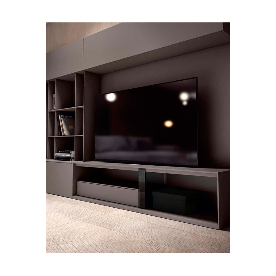 Detalle del mueble tv con cajón izquierdo del Salón Nexa C211 de Mesegue