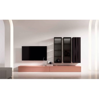 Salón Nexa C214, de Mesegue, en chapa de madera natural y lacados 2
