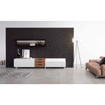 Salón Nexa C217, de Mesegue, en chapa de madera natural y lacados 2