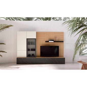 Salón Nexa C222, fabricado en chapa de madera natural y lacados 2