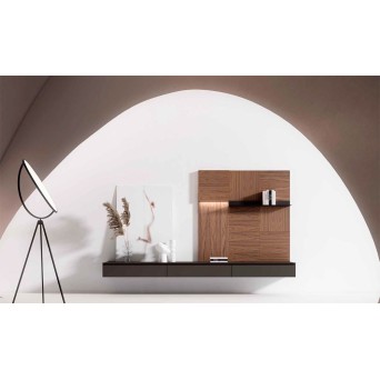 Salón Nexa C223, de Mesegue, fabricado en chapa de madera natural y lacados 2