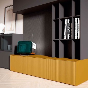 Salón Nexa C229, de Mesegue, fabricado en chapa de madera natural y lacados 2