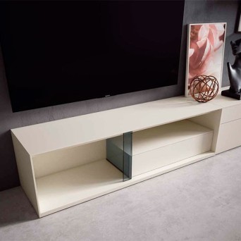 Salón Nexa C231 de Mesegue, fabricado en chapa de madera natural y lacados 2