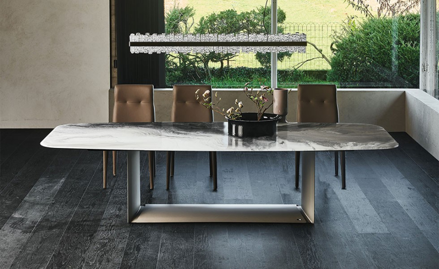 Mesa de comedor de diseño contemporáneo en diferentes medidas