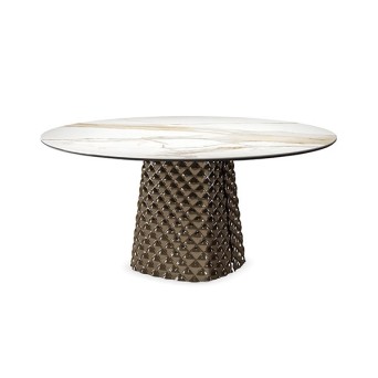 Mesa Atrium Keramik en versión Round disponible e Muebles Lara